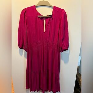 ba&sh Fuchsia 3/4 Sleeve Dress